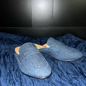 Lisa Vicky Nordstrom Denim Mules/Loafers - Slip Ons Size Womens 7